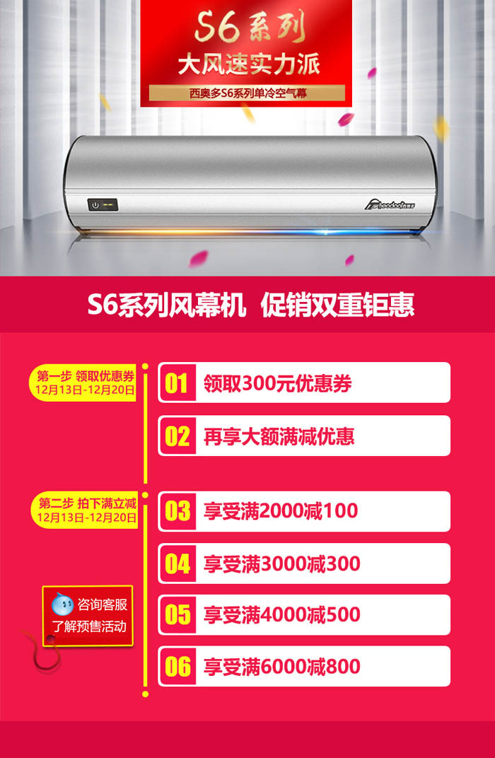 S6系列風(fēng)幕機(jī)，促銷雙重鉅惠