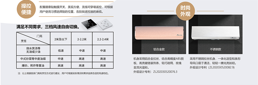隔斷油煙機(jī)，操控便捷