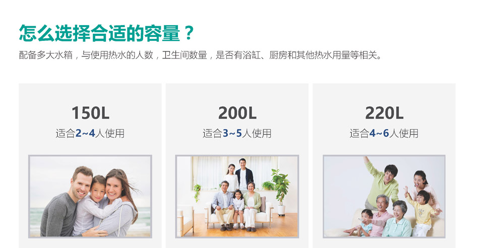 空氣能熱水器怎么選擇合適的容量？